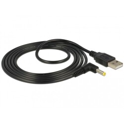 Kabel zasilania USB - DC 4,0 x 1,7 mm męski 90° 1,5m Delock 85544 Kabel zasilania USB - DC 4,0 x 1,7 mm męski 90° 1,5m Delock 85544