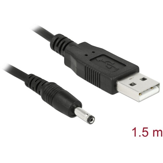 USB Kabel zasilania do DC 3,5 x 1,35mm męski 1,5m Delock 82377