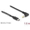 Kabel zasilania USB - DC 4,0 x 1,7 mm męski 90° 1,5m Delock 85665