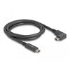 Kabel USB 10Gbps USB-C męski na USB-C męski kątowy w lewo / w prawo 1m 4K PD 60W z Delock 80037