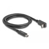 Kabel USB 10Gbps USB-C męski na USB-C męski kątowy w górę / w dół 1m 4K PD 60W z Delock 80034