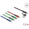 Kabel ładowarki USB 4w1 USB typ A + USB-C do Lightning / micro USB / 2x USB-C 1,2m Delock 87035
