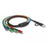 Kabel ładowarki USB 4w1 USB typ A + USB-C do Lightning / micro USB / 2x USB-C 1,2m Delock 87035