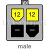 Kabel zasilający przedłużacz P4 - P4 męski-żeński 16 cm