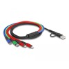 Kabel ładowarki USB 4w1 USB typ A + USB-C do 2x Lightning / micro USB / USB-C 1,2m Delock 87884