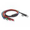Kabel ładowarki USB 4w1 USB typ A + USB-C do 2x Lightning / micro USB / USB-C 1,2m Delock 87884