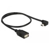 Kabel USB 2.0 mini B wtyk 90° kątowy - USB 2.0 A gniazdo OTG 50cm Delock 83356