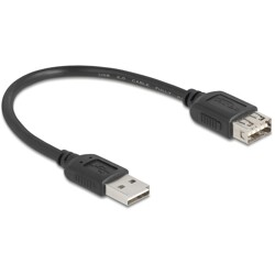 Przedłużacz USB 2.0 EASY USB typ A męski na EASY USB typ A żeński 20cm Delock 81510