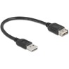 Przedłużacz USB 2.0 EASY USB typ A męski na EASY USB typ A żeński 20cm Delock 81510
