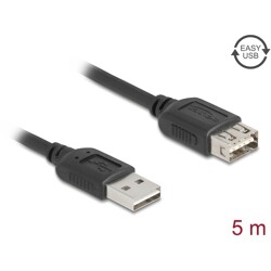 Przedłużacz USB 2.0 EASY USB typ A męski na EASY USB typ A żeński 5m Delock 81515