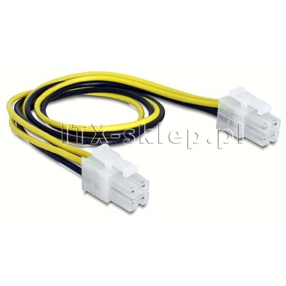 Kabel zasilający P4 - P4 męski-męski 30 cm