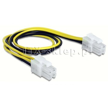 Kabel zasilający P4 - P4 męski-męski 30 cm