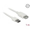 Przedłużacz USB 2.0 typ A na USB 2.0 typ A żeński biały 1m Delock 85199