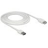 Przedłużacz USB 2.0 typ A na USB 2.0 typ A żeński biały 3m Delock 85201