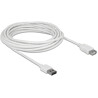 Przedłużacz USB 2.0 typ A na USB 2.0 typ A żeński biały 5m Delock 85202