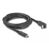 Kabel USB 5Gbps USB-C męski na USB-C męski kątowy w górę / w dół 2m 4K PD 60W z Delock 80035