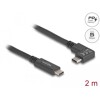Kabel USB 5Gbps USB-C męski na USB-C męski kątowy w lewo / w prawo 2m 4K PD 60W z Delock 80038
