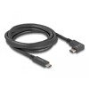 Kabel USB 5Gbps USB-C męski na USB-C męski kątowy w lewo / w prawo 2m 4K PD 60W z Delock 80038