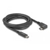 Kabel USB 5Gbps USB-C męski na USB-C męski kątowy w lewo / w prawo 2m 4K PD 60W z Delock 80038