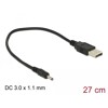 Kabel USB Power - DC 3,0 x 1,1mm wtyk 27cm Delock 83793