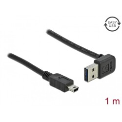 Przewód USB 2.0 typ A na USB 2.0 typ A 1m czarny Delock 83460