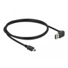 Przewód USB 2.0 typ A na USB 2.0 typ A 1m czarny Delock 83460