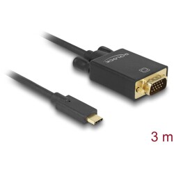 Kabel USB-C na VGA 3m czarny Delock 85263