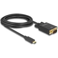 Kabel USB-C na VGA 3m czarny Delock 85263