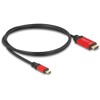 Kabel USB-C do HDMI - DP Alt Mode - 8K 60Hz z funkcją HDR 1m czerwony Delock 80095