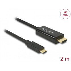 Kabel USB-C na HDMI 4K 30Hz 2m czarny Delock 85259