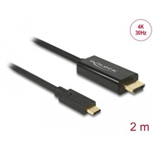 Kabel USB-C na HDMI 4K 30Hz 2m czarny Delock 85259