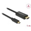 Kabel USB-C na HDMI 4K 30Hz 1m czarny Delock 85258