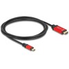 Kabel USB-C do HDMI - DP Alt Mode - 8K 60Hz z funkcją HDR 2m czerwony Delock 80096