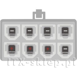 Kabel rozdzielacz zasilania 2xMolex - 1xPCI Express 8PIN