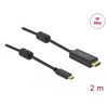 Aktywny kabel USB-C do HDMI - DP Alt Mode 4K 60Hz 2m Delock 85970