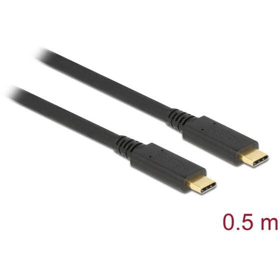 Kabel USB 3.1 10Gbps typ C - typ C 50cm PD 5A Delock 85529