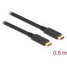 Kabel USB 3.1 10Gbps typ C - typ C 50cm PD 5A Delock 85529