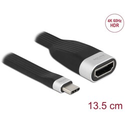 Płaski kabel wstążkowy FPC z USB-C do HDMI - DP Alt Mode 4K 60Hz 13,5cm Delock 86729