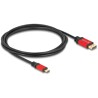 Kabel USB-C do DisplayPort - DP Alt Mode - 8K 30Hz z funkcją HDR 2m czerwony Delock 80093