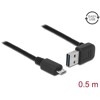 Przewód USB 2.0 typ A na USB 2.0 typ micro-B kątowy w górę / w dół 50cm Delock 85203