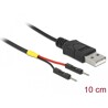 Kabel zasilający rozdzielacz USB typ A do 2x pin wtyk męski 10cm Delock 85400