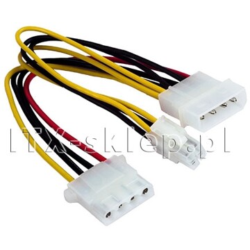Kabel rozdzielacz zasilania 2xMolex - 1x4PIN P4