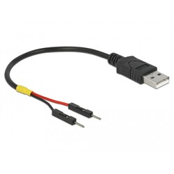 Kabel zasilający rozdzielacz USB typ A do 2x pin wtyk męski 10cm Delock 85400