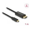 Kabel USB-C na DisplayPort męski - DP Alt Mode 4K 60Hz 1m czarny Delock 85255