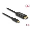Kabel USB-C na DisplayPort męski - DP Alt Mode 4K 60Hz 1m czarny Delock 85255