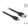 Przewód USB 2.0 typ A na USB 2.0 typ mini-B 2m czarny Delock 85554