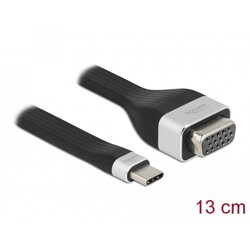 Płaski kabel wstążkowy FPC z USB-C do VGA - DP Alt Mode 13cm Delock 86730