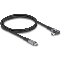 Kabel USB 40Gbps kątowy w lewo / w prawo USB PD 3.1 240W 1m Delock 81131