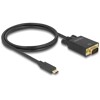 Kabel USB-C na VGA 1m czarny Delock 85261