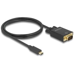 Kabel USB-C na VGA 1m czarny Delock 85261